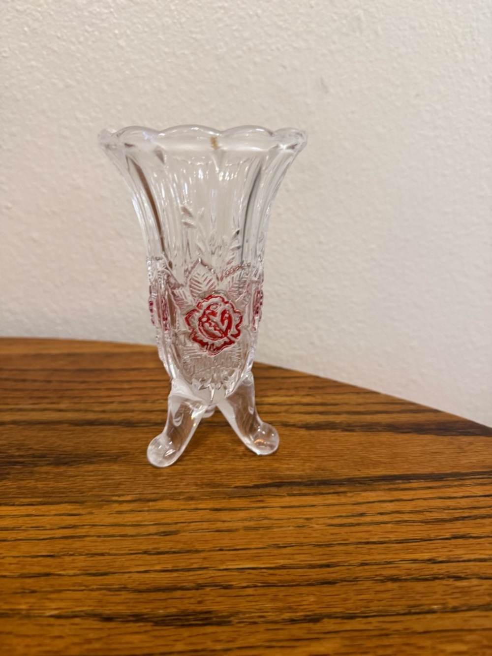 Vintage Anne hutte small crystal vase old money